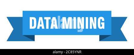 data mining ribbon. data mining paper band banner sign Stock Vector