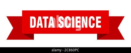 data science ribbon. data science paper band banner sign Stock Vector