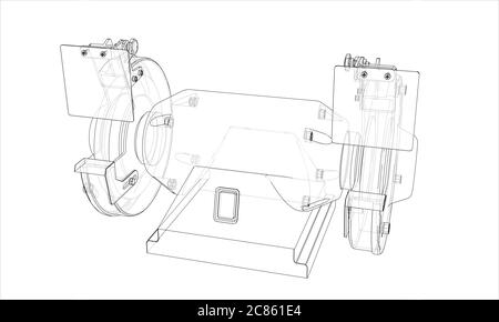 Outline electric grindstone Stock Photo