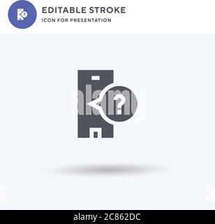 Request icon vector, filled flat sign, solid pictogram isolated on white, logo illustration. Request icon for presentation. Stock Vector