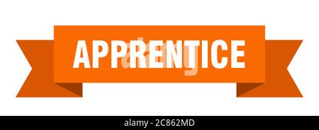 apprentice ribbon. apprentice paper band banner sign Stock Vector