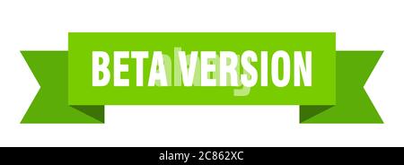 beta version ribbon. beta version paper band banner sign Stock Vector