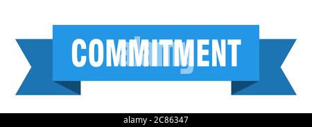 commitment ribbon. commitment paper band banner sign Stock Vector
