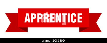 apprentice ribbon. apprentice paper band banner sign Stock Vector
