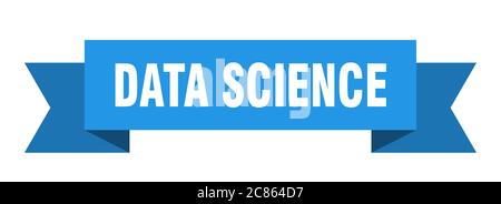 data science ribbon. data science paper band banner sign Stock Vector