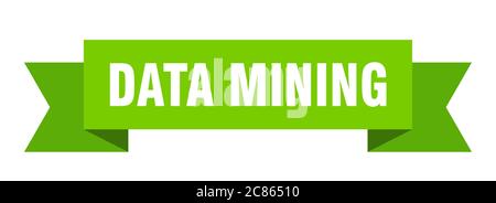 data mining ribbon. data mining paper band banner sign Stock Vector