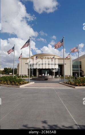 College Station, Texas USA, November 7, 2005: Exterior of the main entrance to the George H.W. Bush Presidential Archives and Museum at Texas A&M University. ©Bob Daemmrich Stock Photo