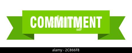 commitment ribbon. commitment paper band banner sign Stock Vector