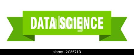 data science ribbon. data science paper band banner sign Stock Vector