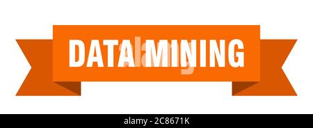 data mining ribbon. data mining paper band banner sign Stock Vector