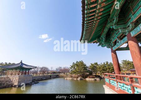 Donggung Palace and Wolji Pond, Gyeongju-si, Gyeongsangbuk-do, South Korea Stock Photo