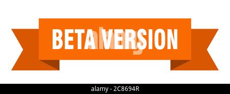 beta version ribbon. beta version paper band banner sign Stock Vector