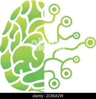 brain electrical circuit on white background vector illustration design Stock Vector