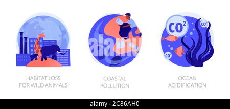 Habitat destruction vector concept metaphors Stock Vector