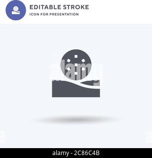 Bunker icon vector, filled flat sign, solid pictogram isolated on white, logo illustration. Bunker icon for presentation. Stock Vector