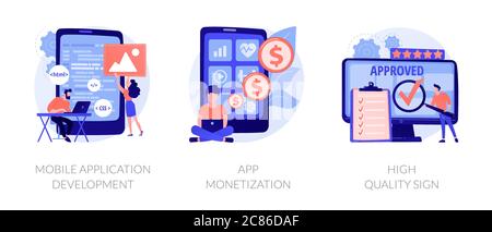 App software development vector concept metaphors. Stock Vector