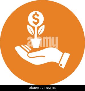 Investment, start up business icon. Use for commercial, print media, web or any type of design projects. Stock Vector