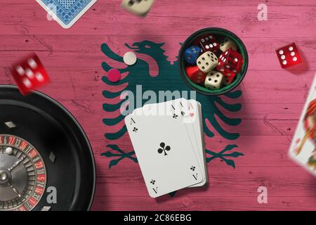 Albania Albanian Flag Deck of Playing Poker Cards-ALBANIAN