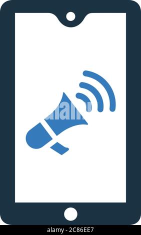 Mobile Marketing icon. Beautiful, meticulously designed icon. Well organized and editable Vector for any uses. Stock Vector