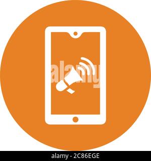 Mobile Marketing icon. Beautiful, meticulously designed icon. Well organized and editable Vector for any uses. Stock Vector