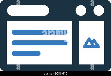 Landing Page Optimization Icon. Use for commercial, print media, web or any type of design projects. Stock Vector