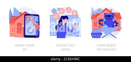 City and home with cognitive intelligence vector concept metaphors. Stock Vector