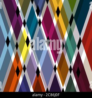 abstract colorful background, retro style, with rhomb, halftone Stock Vector