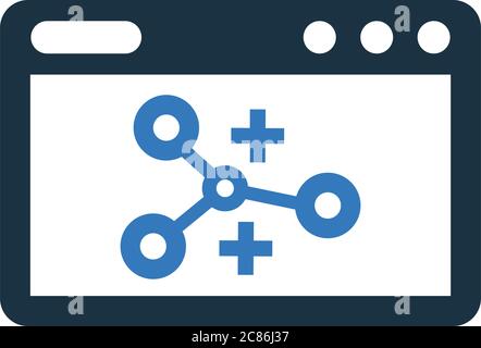 SEO, link building icon. Use for commercial, print media, web or any type of design projects. Stock Vector