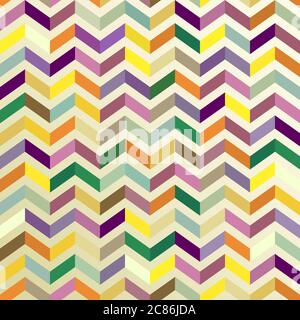 colorful abstract geometric pattern background, seamless, zigzag Stock Vector