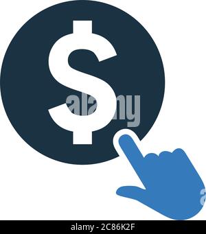 PPC, Per Click icon. Beautiful, meticulously designed icon. Well organized and editable Vector for any uses. Stock Vector