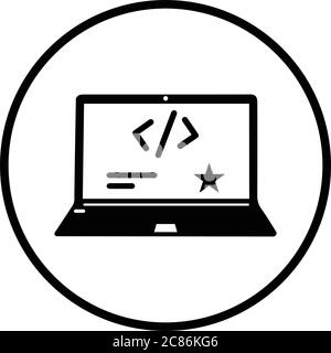 Coder, Custom Coding icon. Use for commercial, print media, web or any type of design projects. Stock Vector