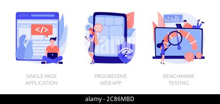 Application development vector concept metaphors. Stock Vector