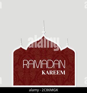 Vector banner, vintage lanterns for Ramadan wishing eastern style. Stock Vector