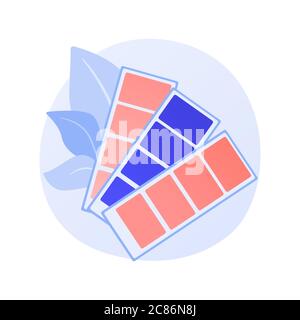 Colors swatches palette vector concept metaphor. Stock Vector