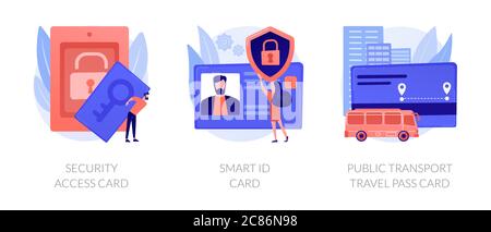 Access and identification cards vector concept metaphors Stock Vector