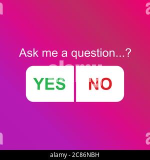 Ask me question social media sticker. Template icon, user interface ...