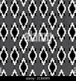 abstract geometric pattern background, with strokes and splashes, black and white Stock Vector