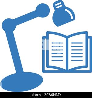 Reading book icon with table light. Beautiful design and fully editable vector for commercial, print media, web or any type of design projects. Stock Vector