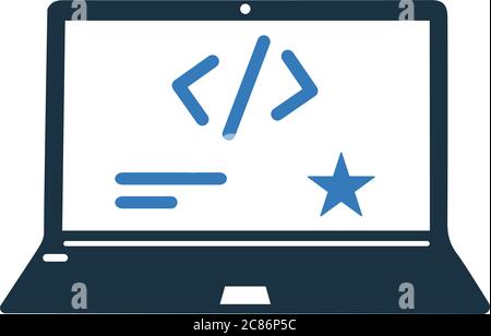 Coder, Custom Coding icon. Use for commercial, print media, web or any type of design projects. Stock Vector