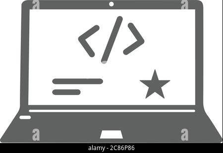 Coder, Custom Coding icon. Use for commercial, print media, web or any type of design projects. Stock Vector