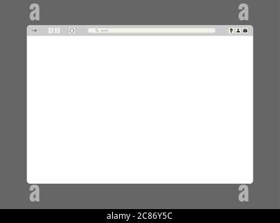 Simple flat vector browser window. Modern icon concept illustration . Stock Vector