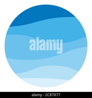 Blue zigzag wave line vector illustration. Aque graphic, abstract background.  Modern flat design . Stock Vector