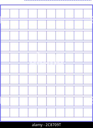 Squared manuscript icon paper vector file, isolated illustration . Stock Vector