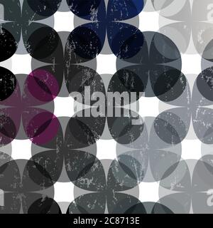 abstract geometric pattern background, retro/vintage style, with circles Stock Vector