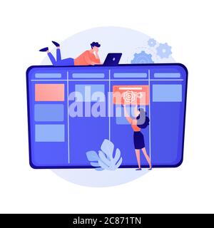 Scheduling timetable vector concept metaphor. Stock Vector