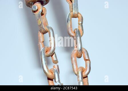 metal chain isolated on white background Stock Photo