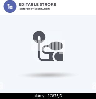 Blood Pressure icon vector, filled flat sign, solid pictogram isolated on white, logo illustration. Blood Pressure icon for presentation. Stock Vector