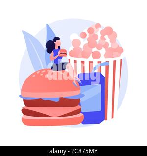 Unhealthy nutrition vector concept metaphor Stock Vector