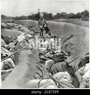 After the Battle of Atbara; in the enemy's trenches. Stock Photo