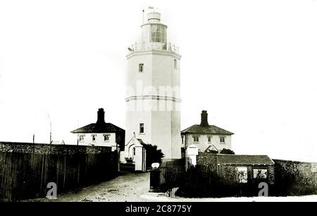 Lighthouse, North Foreland, Broadstairs, Ramsgate, Thanet, Kent, England. Stock Photo